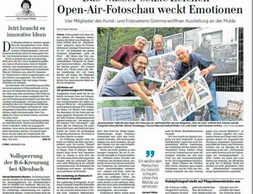 LVZ-Artikel zur Open-Air-Ausstellung Wasserzeichen